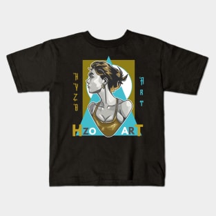 aqua portrait Kids T-Shirt